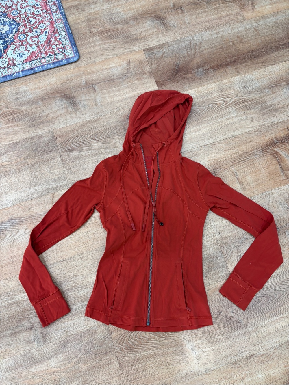 lululemon athletica Red Hooded Zip Jacket
